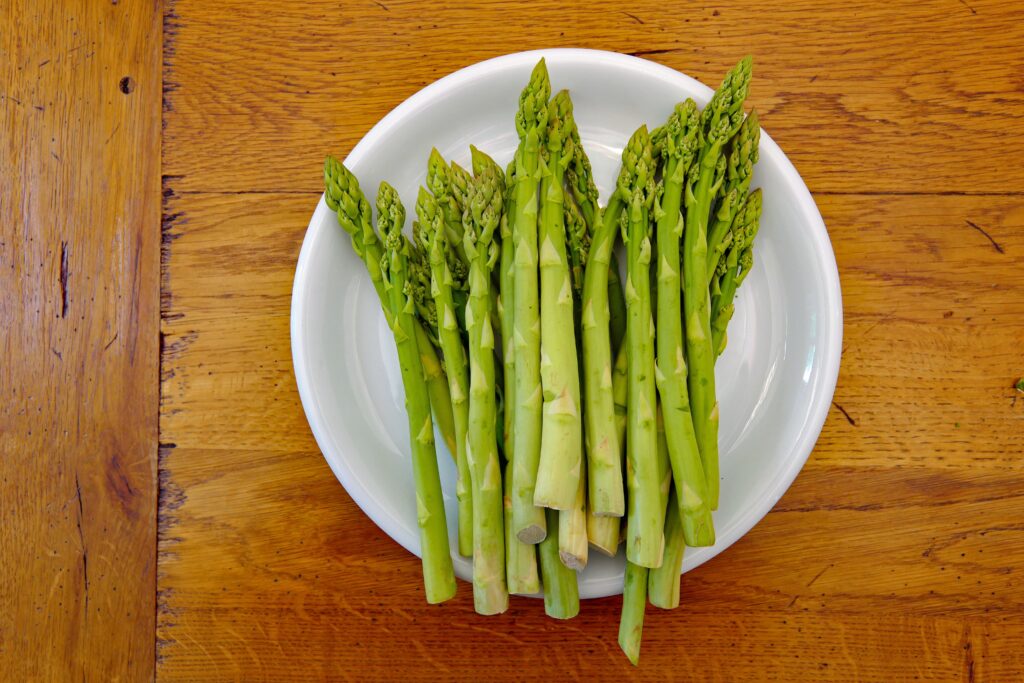 asperges, asparagus, plat, assiette, bol, bowl, green, asperge